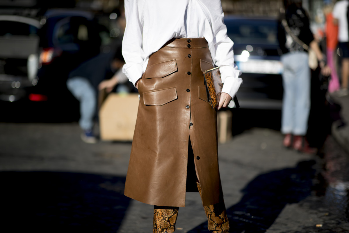 leather skirt