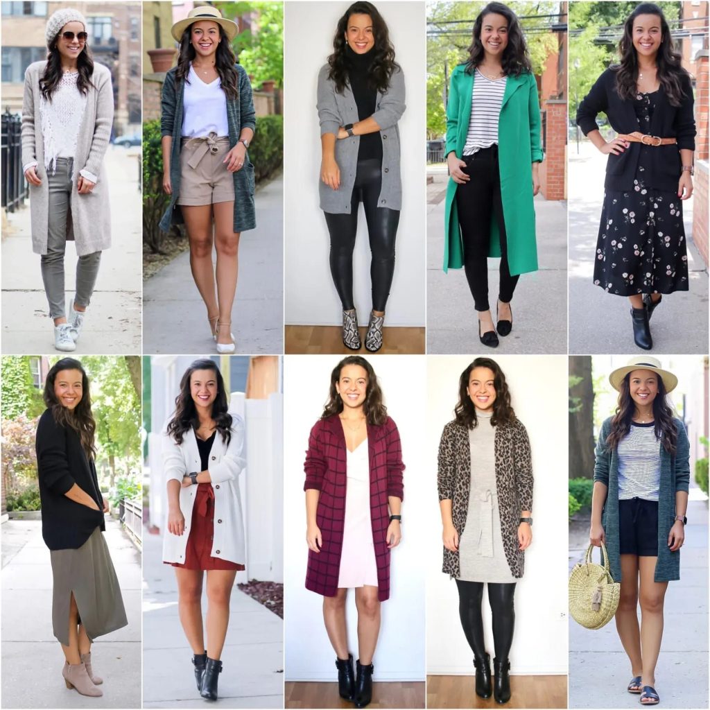 how to wear a long cardigan if you are short