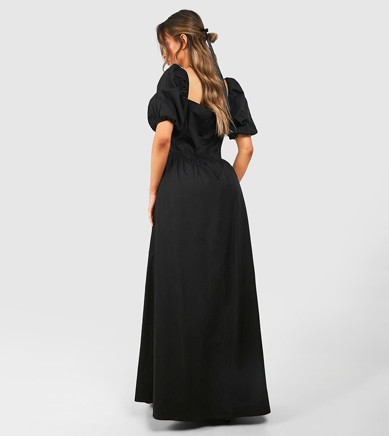 black milkmaid dress