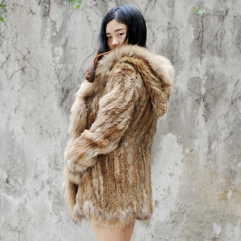 rabbit fur coat